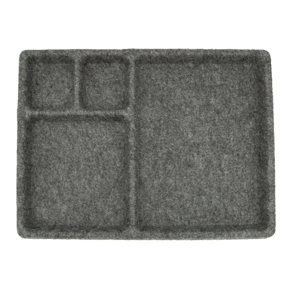 Storage tray, FILT CATCH-ALL TRAY, 28,6 x 20 x 2 cm, Grey