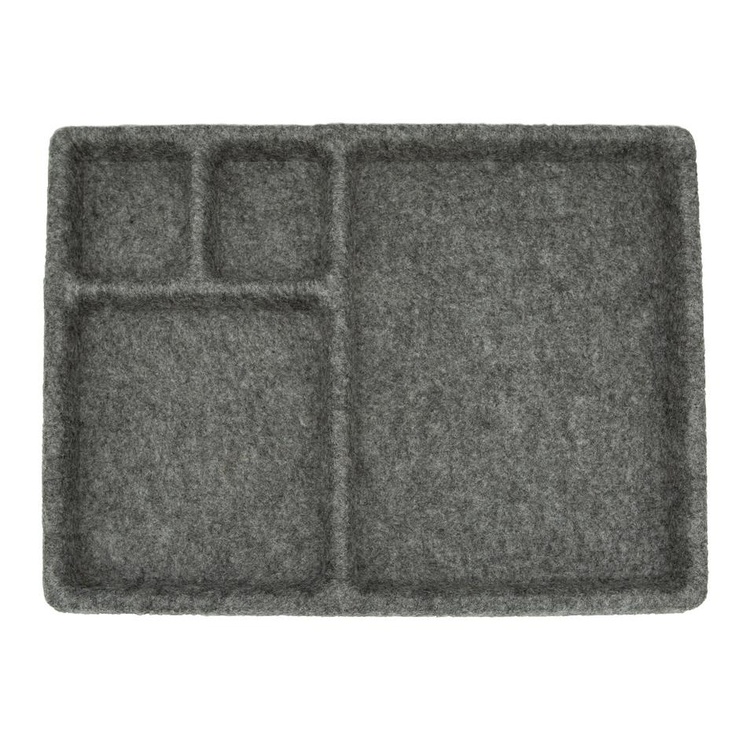 Storage tray, FILT CATCH-ALL TRAY, 28,6 x 20 x 2 cm, Grey