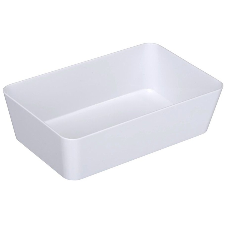 Storage tray, CANDY, 22 x 14 x H 6 cm, White