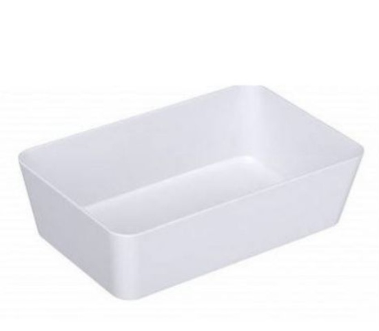 Storage tray, CANDY, 22 x 14 x H 6 cm, White
