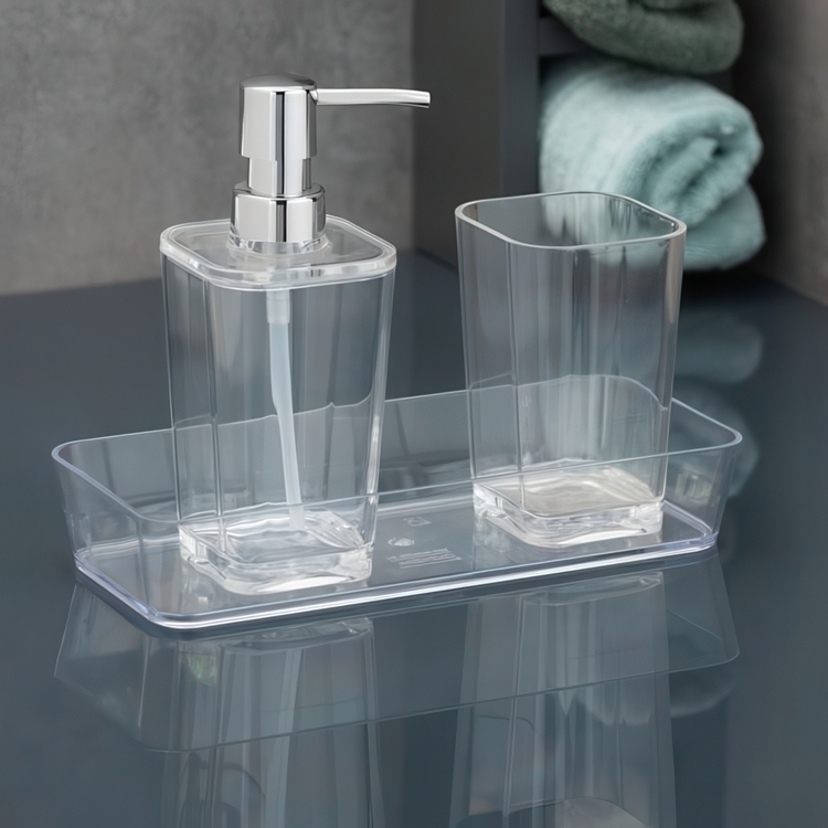 Storage tray, CANDY, 22 x 14 x H 6 cm, Clear