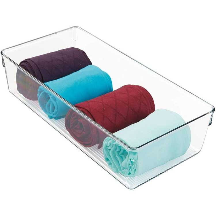 Storage Tray, DRESSER DRAWER ORGANISER, MEDIUM, 30,5 cm x 15,2 cm x H 7,6 cm, Transparent