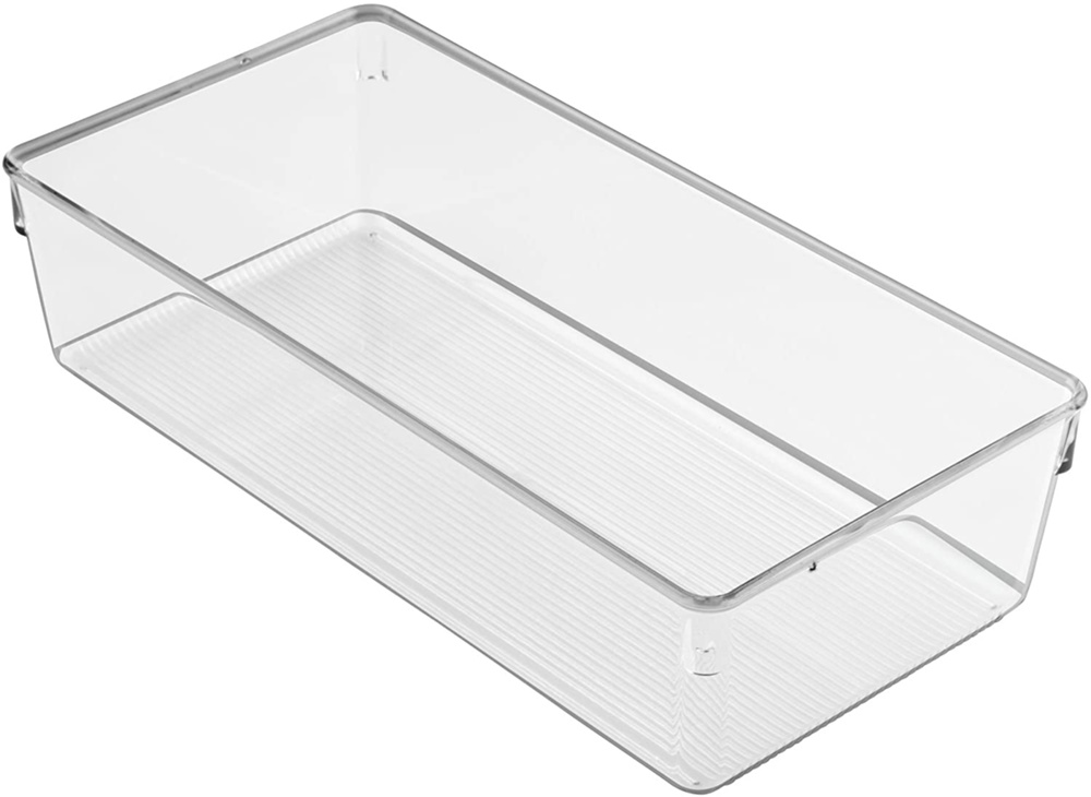 Storage Tray, DRESSER DRAWER ORGANISER, MEDIUM, 30,5 cm x 15,2 cm x H 7,6 cm, Transparent