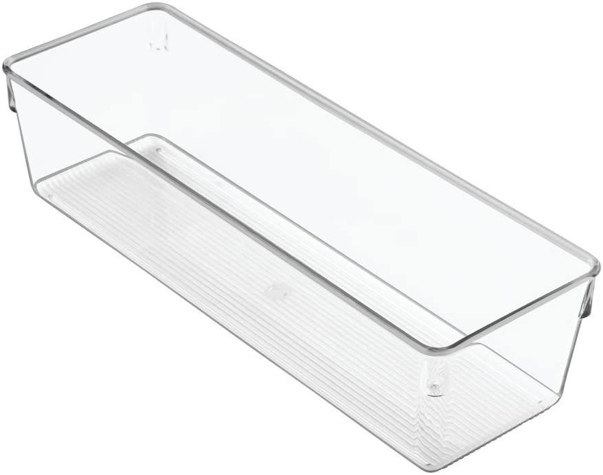 Storage Tray, DRESSER DRAWER ORGANISER SLIM, 30,5 x 10,2 x H 7,6 cm, Transparent