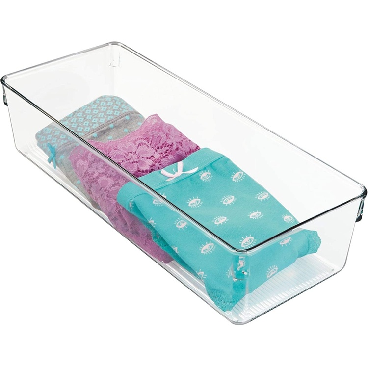 Storage Tray, DRESSER DRAWER ORGANISER SMALL, 30,5 x 12,7 x H 7,6 cm, Clear