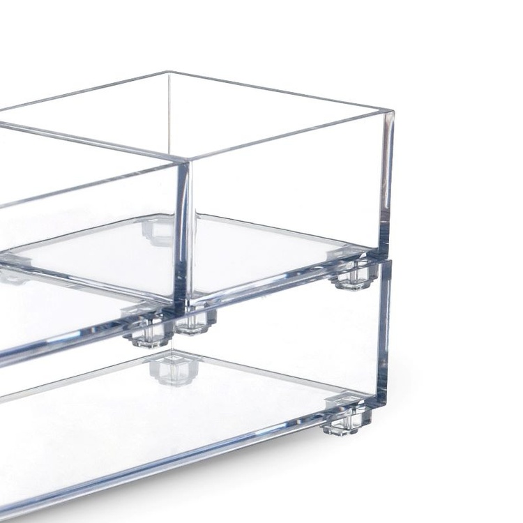 Storage tray, K-SYSTEM SQUARE K5, 19 x 19 x H 5,3 cm, Clear 
