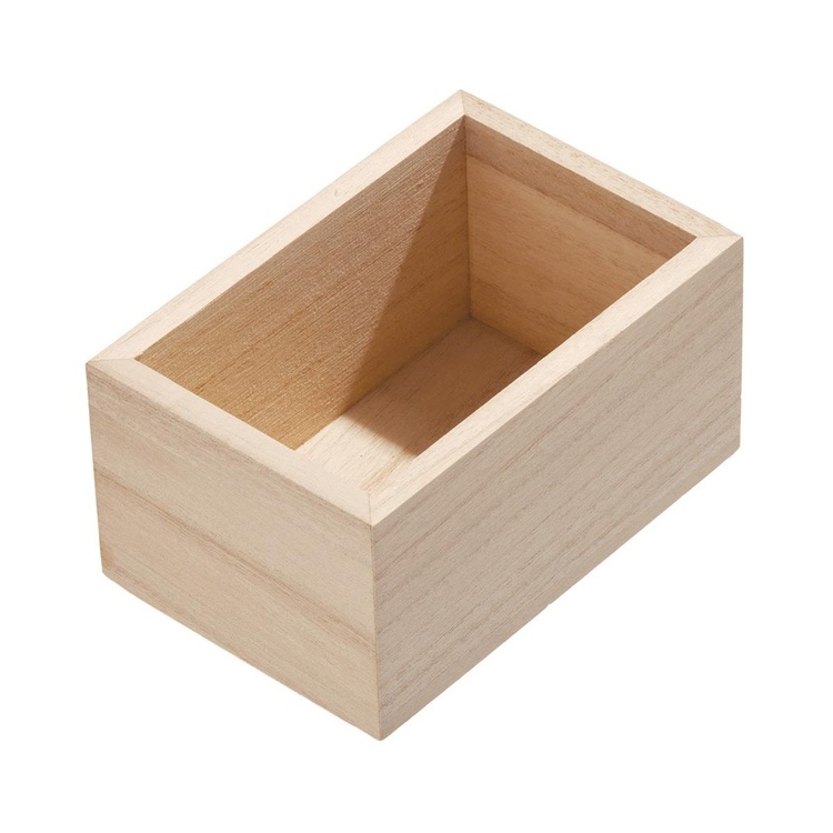 Storage Tray, Small, PAULOWNIA DRAWER ORGANIZER, 8,6 x 12,7 x H 7 cm, Nature