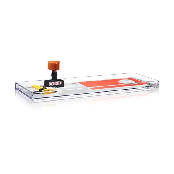 Storage Tray, PALASET LONG, 14 x 42 x 2,3 cm, Clear