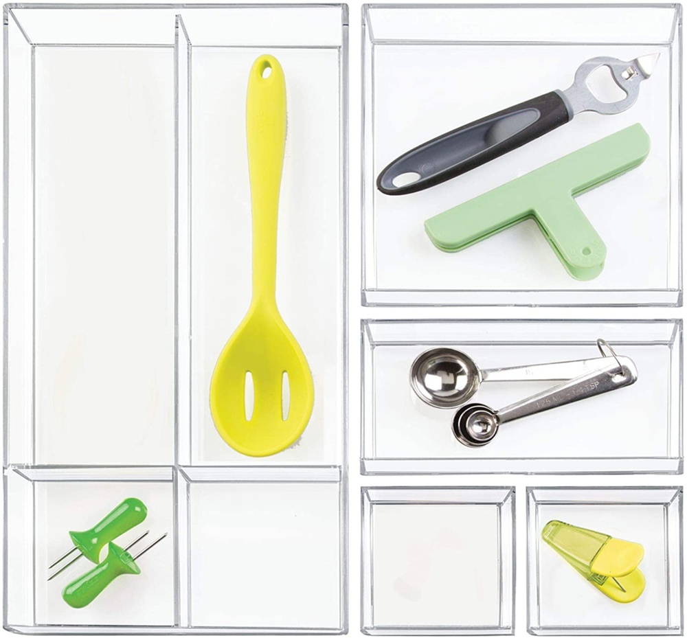 Storage tray, Stackable, CLARITY ORGANISER SMALL, 10,2 x 20,3 x H 5 cm, Clear 