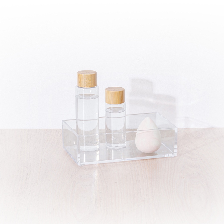 Storage tray, Stackable, SELENA ORGANISER SMALL, 16 x 9,7 x H 4,8 cm, Clear 