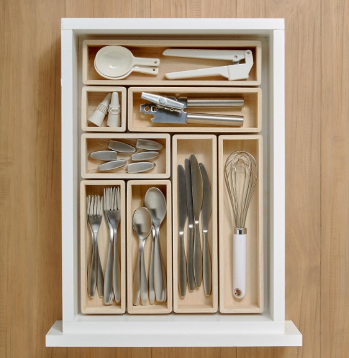 Storage Tray, THE HOME EDIT MINI DRAWER ORGANIZER, 7,6 x 7,6 x H5,1 cm, Nature