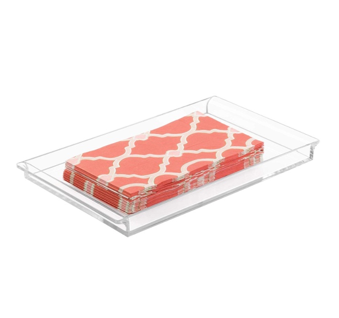Storage Tray, VANITY TRAY, 30,5 x 18 cm, Clear