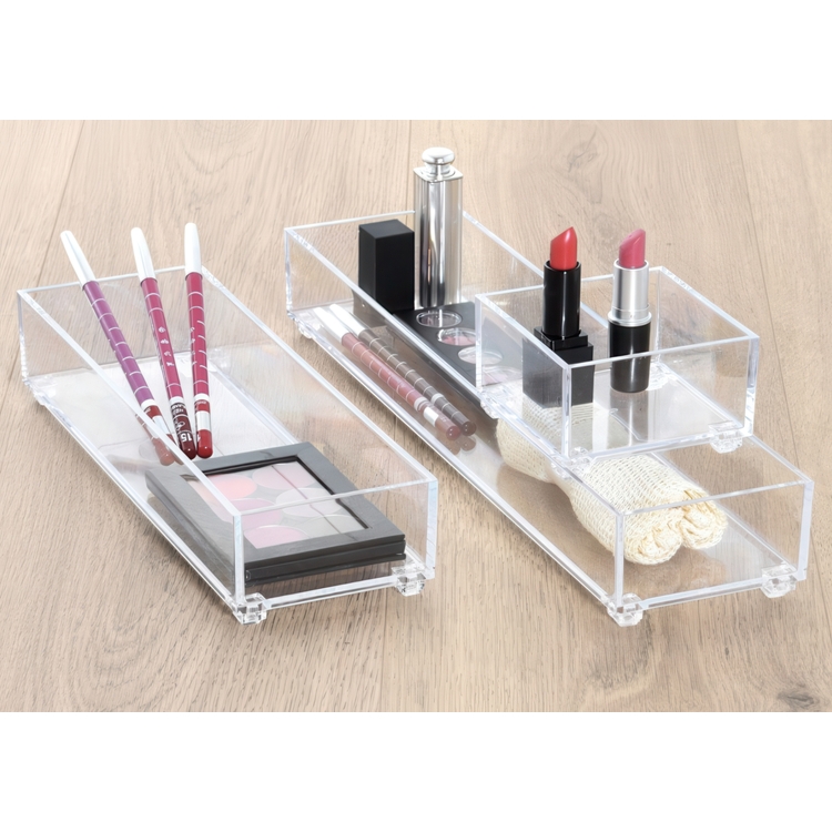 Storage trays, Set of 3, K-SYSTEM RECTANGULAR SET K1 + K3 + K4 , Clear