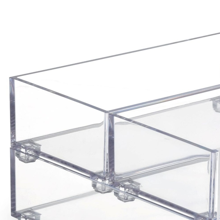 Storage trays, Set of 3, K-SYSTEM RECTANGULAR SET K1 + K3 + K4 , Clear