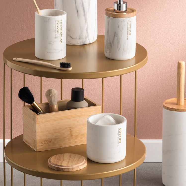 Storage Box in Bamboo, TIDY SMART, 18 x 9,5 x H 9 cm, Nature