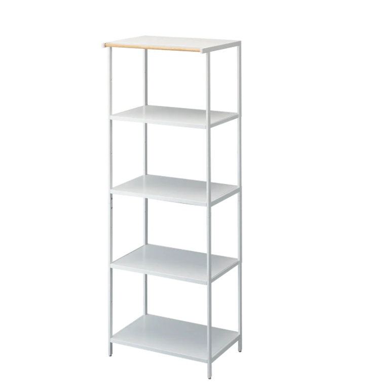 Metal Shelf, TOWER 5-TIERED RACK, 60 x 46,5 x H 170 cm, Yamazaki, White