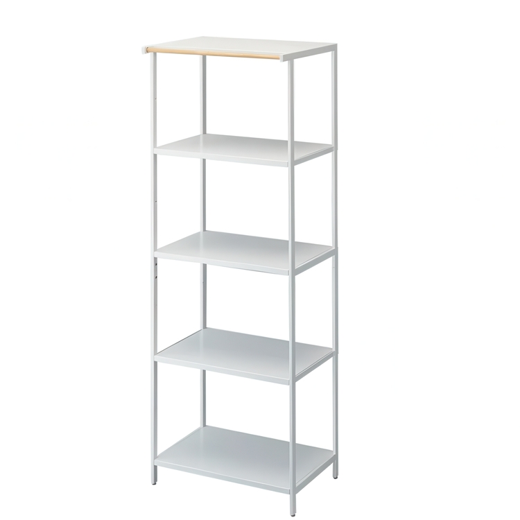 Metal Shelf, TOWER 5-TIERED RACK, 60 x 46,5 x H 170 cm, Yamazaki, White