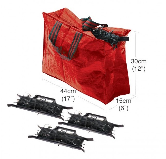 Cable Winders, Set of 3 + Storage Bag, LIGHTNING STORAGE, Red / Black