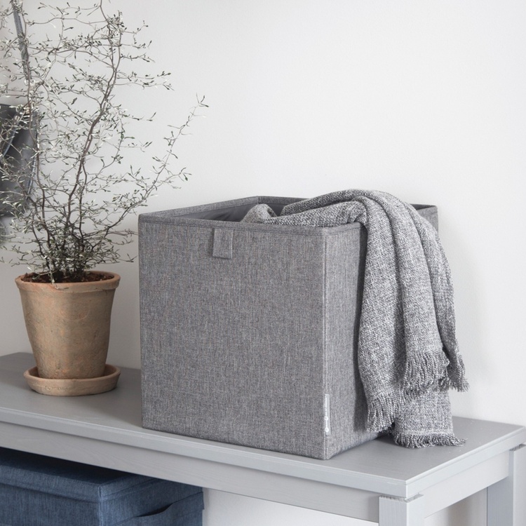 Storage basket, BIGSO CUBE, 31,5 x H 31,5 cm, Grey