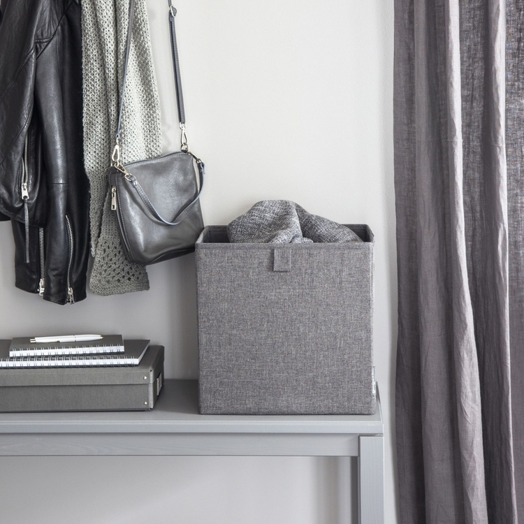 Storage basket, BIGSO CUBE, 31,5 x H 31,5 cm, Grey