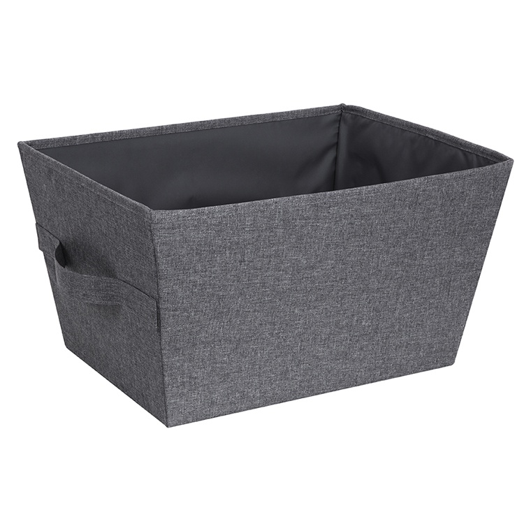 Storage basket, BIGSO TAPERED BIN LARGE, 5 x 34 x H 25 cm,, Grey