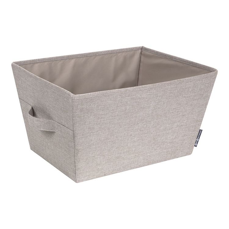 Storage basket, BIGSO TAPERED BIN LARGE, 45 x 34 x H 25 cm, Beige