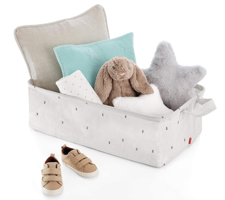 Storage Basket, CLEAN CLOTHES , 60 x 40 x H 20 cm, Light Grey