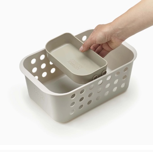Storage Basket, EASY STORE COMPACT, 18,5 x 29 x H 13,3 cm , Joseph Joseph, Light grey