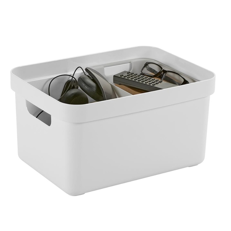 Storage Basket, 13 Liter, SIGMA BASKET MEDIUM, 35 x 24,6 x H18,3 cm, White