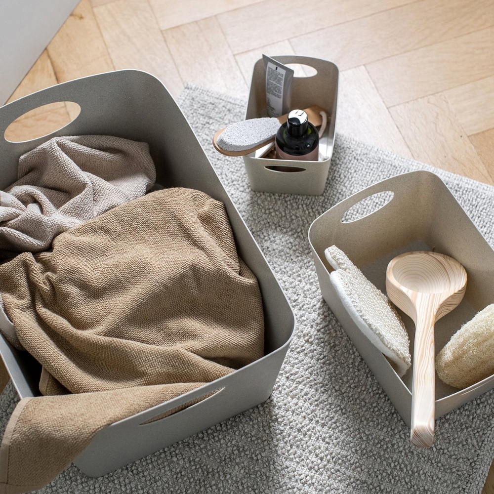 Storage basket, KOZIOL BOXXX ECO SMALL, 13 x 19 x H 11 cm, Beige