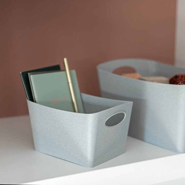 Storage basket, KOZIOL BOXXX ORGANIC SMALL, 13 x 19 x H 11 cm, Light Green