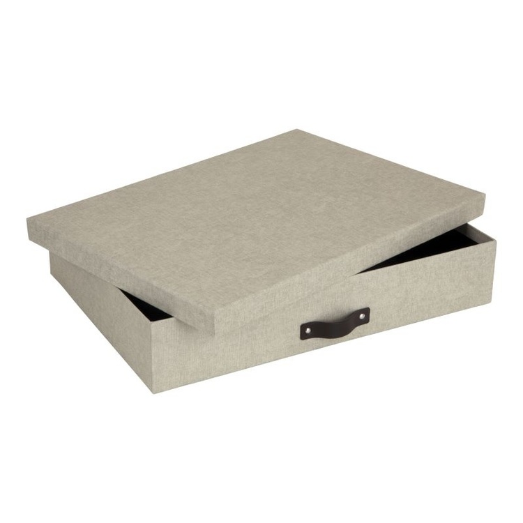 Storage box A3, BIGSO SVERKER CANVAS, 43,5 x 31 x H 8,5 cm, Beige