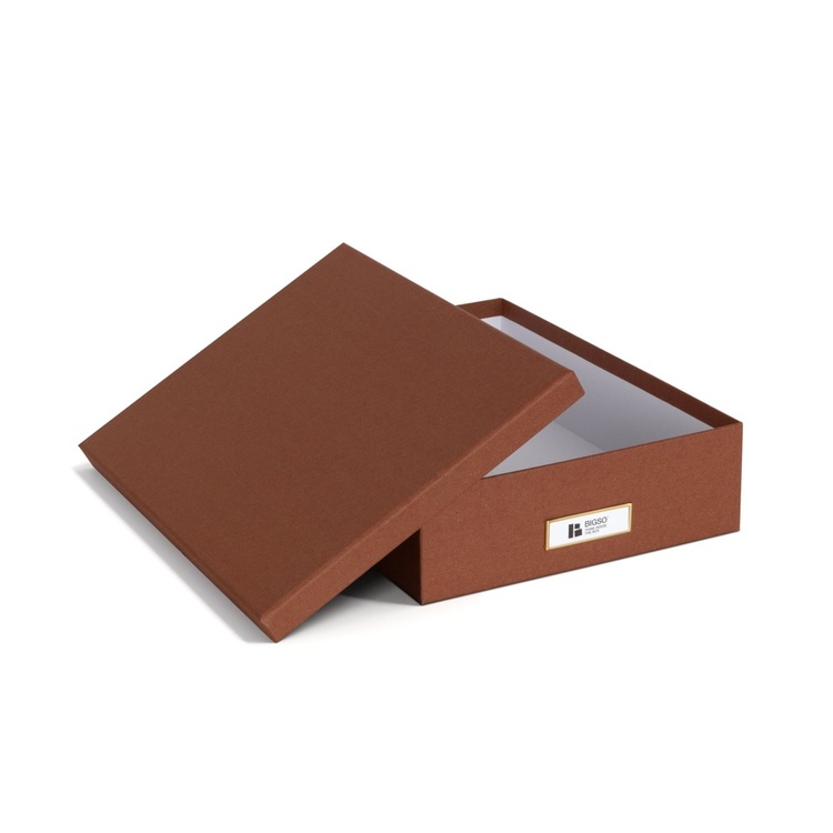 Storage box A4 +, BIGSO OSKAR RESTORE, 35 x 26 x H 8,5 cm, Sienna