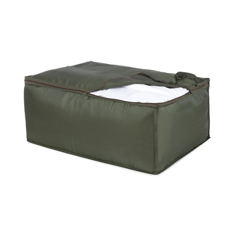 Box for quilts, Soft, ECOLOGICAL GREEN, 70 x 50 x H 30 cm, Green
