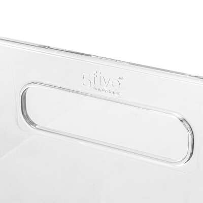 Storage Box in clear plastic, SELENA LARGE BASKET, 31 x 31 x H 15 cm, Clear