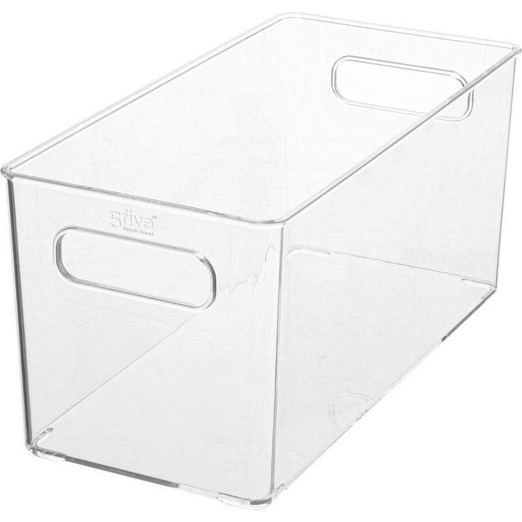 Storage Box in clear plastic, SELENA, 31 x 15 x H 15 cm, Clear