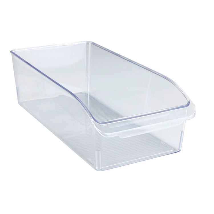 Storage box with handle, MEDIUM CABINET-ORGANIZER, 31 x 15 x H 9,5 cm, Clear