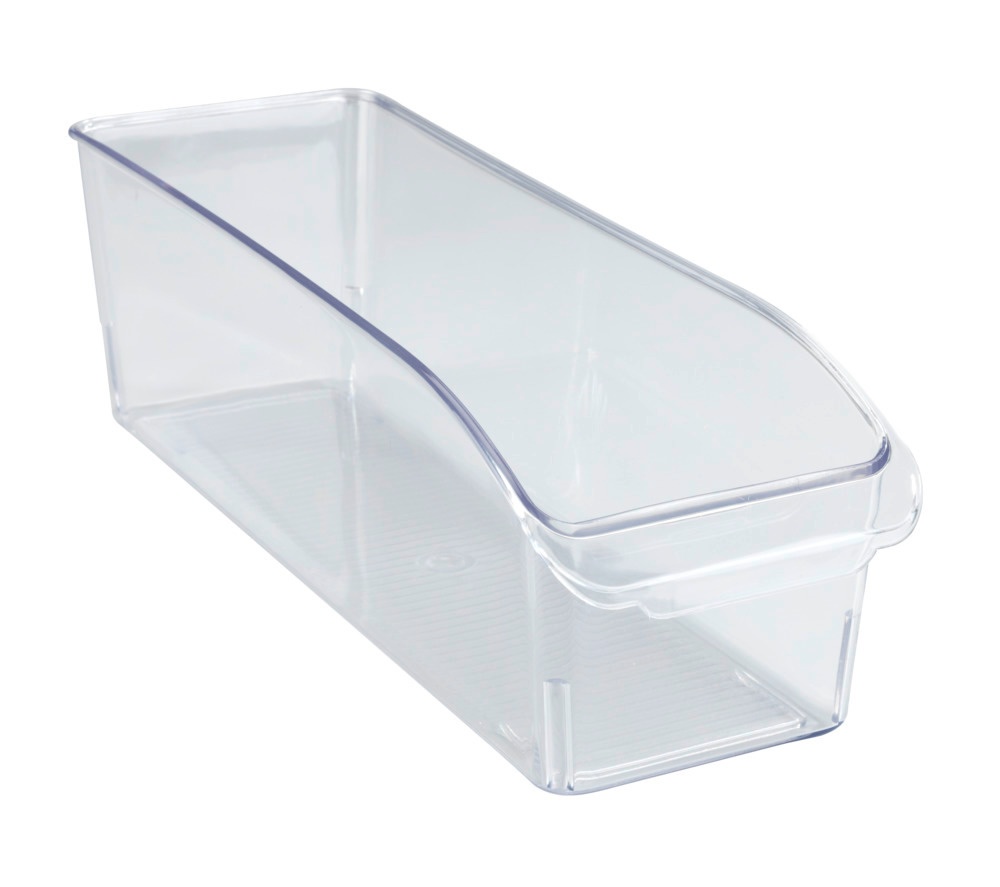 Storage box with handle, SMALL CABINET-ORGANIZER, 31 x 10 x H 9,5 cm, Clear