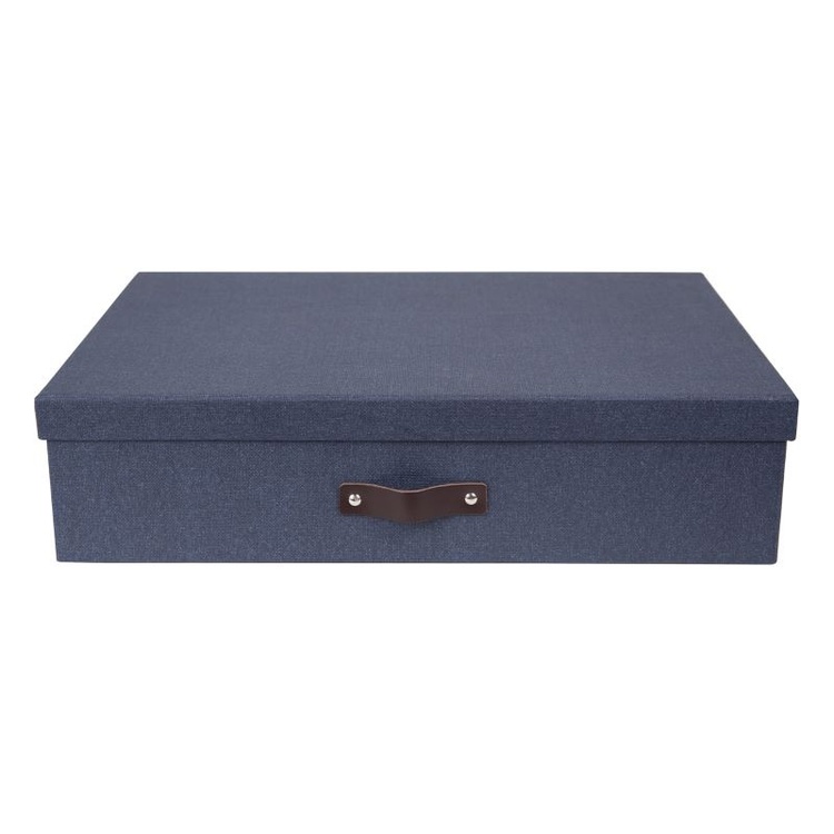 Storage box, BIGSO JAKOB CANVAS, 31 x 43 x H 10,5 cm, Blue
