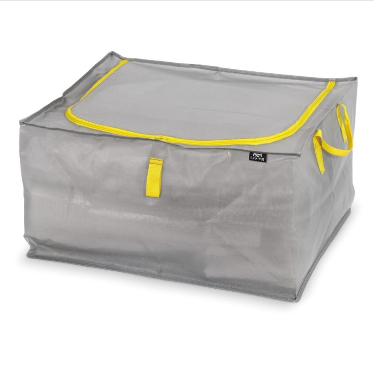 Multipurpose Cover, 70 L TAURUS SUPER TOUGH MEDIUM, 55 x 45 x H 30 cm, Silver grey / Yellow