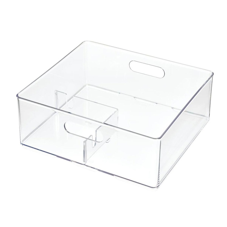Storage Bin, THE HOME EDIT HAIR DRYER ORGANIZER, 28,4 x 25,4 x H10,8 cm, Clear