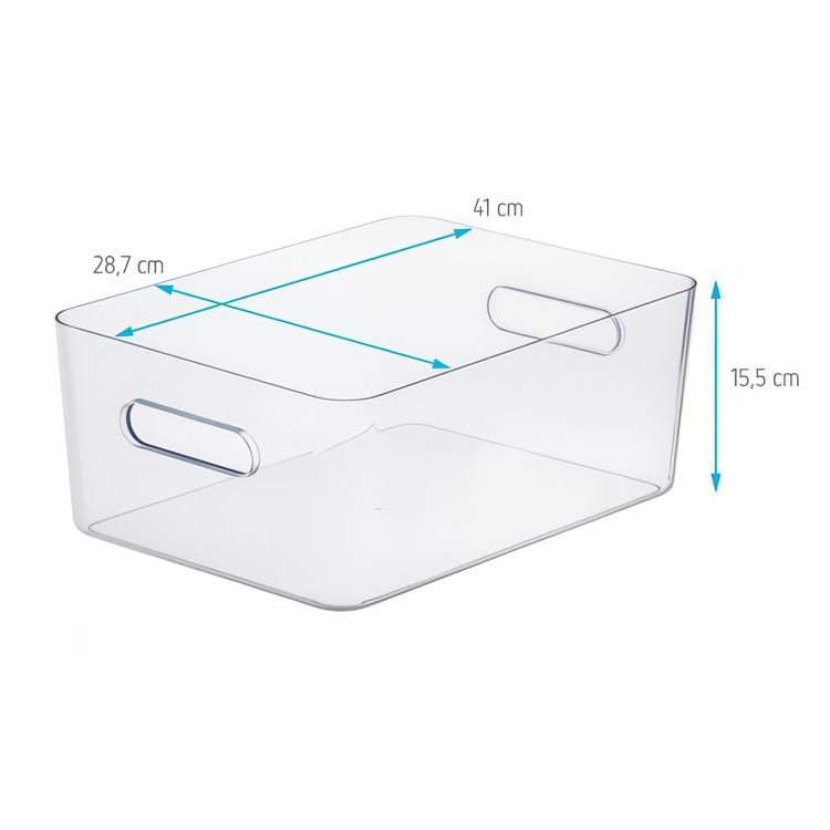Storage box, Large, SMARTSTORE COMPACT L, 41 x 28,7 x H 15,5 cm