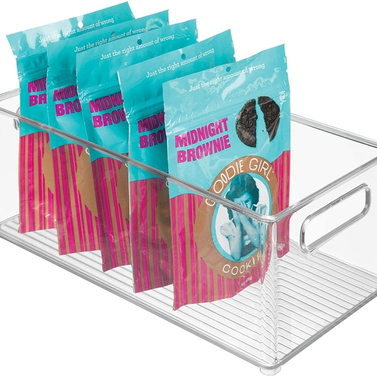 Storage box RPET FRIDGE BINZ XL, 20 x 37 x H15 cm, Transparent