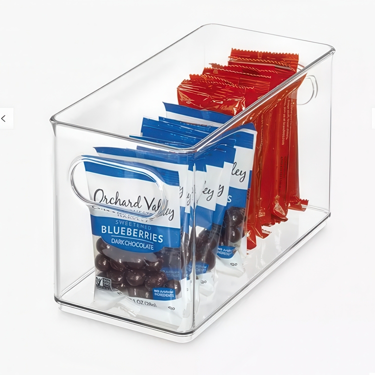 Storage Box, Stackable, THE HOME EDIT NARROW PANTRY BIN, 25,4 x 12,4 x H15,2 cm ,Clear