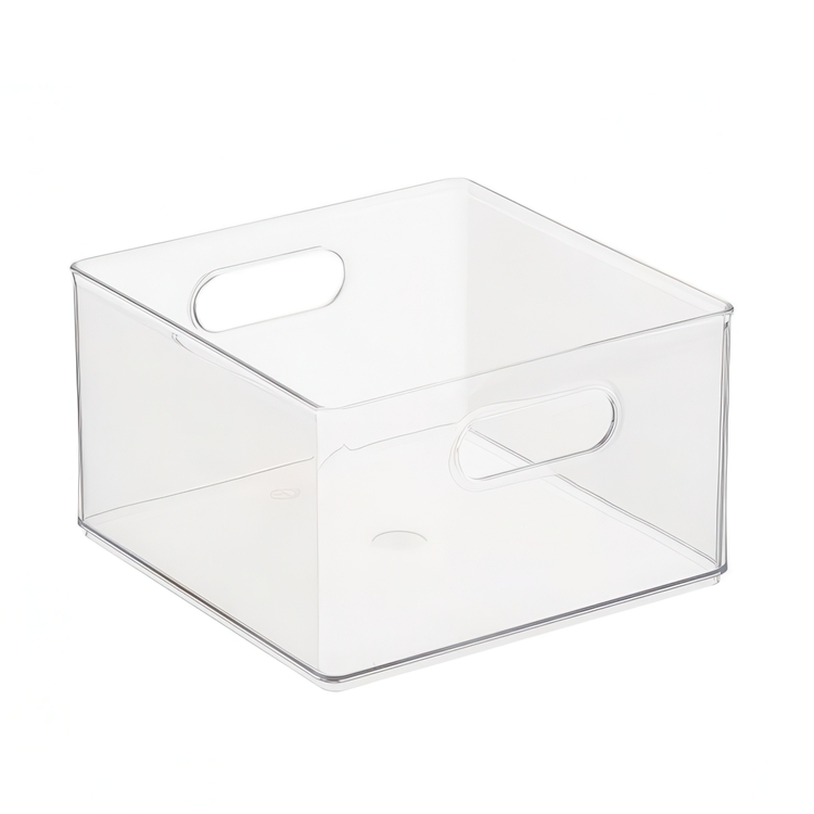 Storage Box, THE HOME EDIT ALL PURPOSE BIN, Deep, 25,4 x 25,4 x H 15,2 cm, Transparent