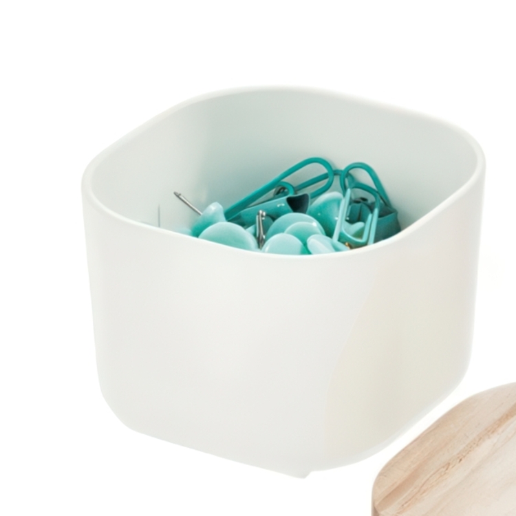 Drawer Organiser, ECO SMALL COMPAcT BIN, 9 x 9 x H 6,4cm, Offwhite