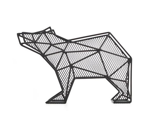 Letter organizer, standing or wall-mounted, BEAR, 25 x 7,7 x H 15,6 cm, black