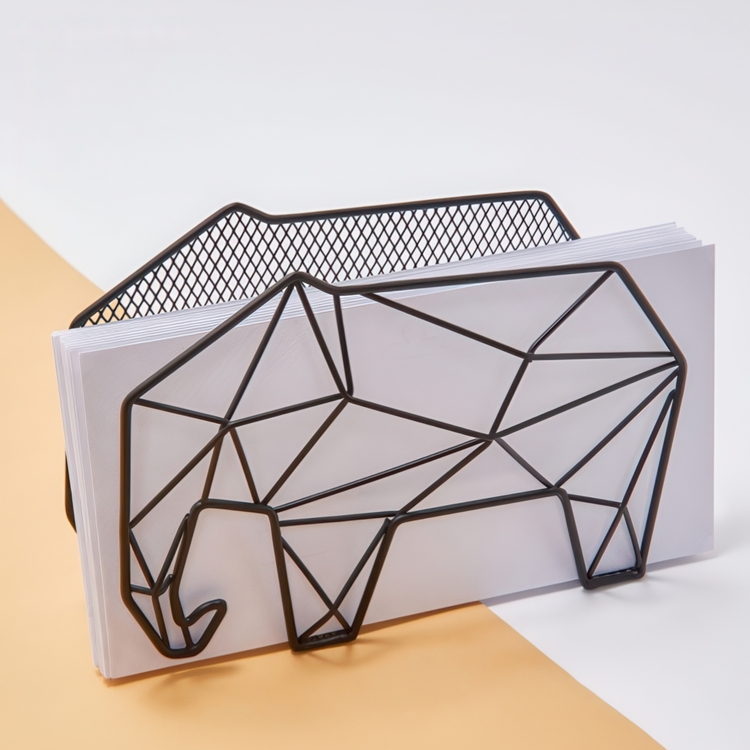Letter organizer, ELEPHANT, standing or wall-mounted, 20 x 9 x H 15 cm, Black
