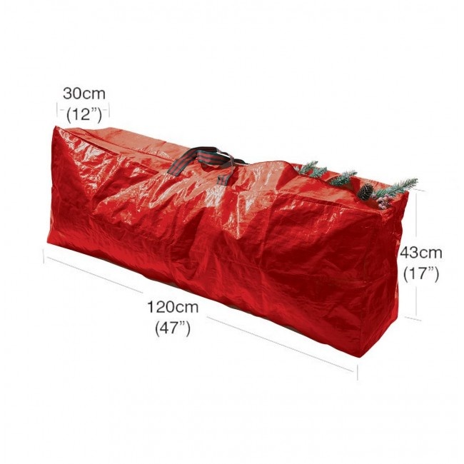 Storage bag, CHRISTMAS TREE, 120 x 30 x H 43 cm, Red