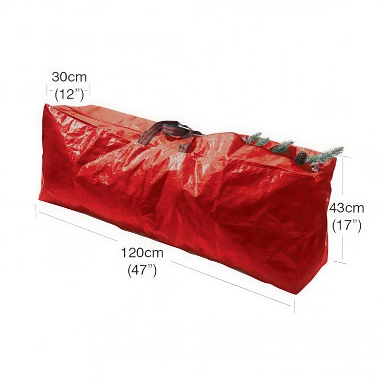 Storage bag, CHRISTMAS TREE, 120 x 30 x H 43 cm, Red